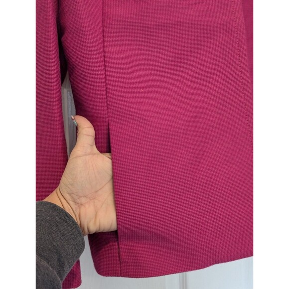 Talbots Size 14 Dark Pink Double Faced Open Front Women's Blazer (s7) - Picture 4 of 9